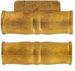 Ramrod pipe, brass, forward with pin lug, wedding band, for 3/8" ramrod